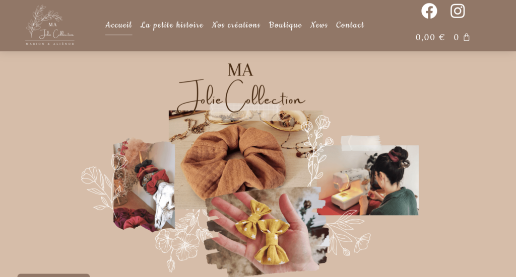 SIte Internet Ma Jolie Collection réalisation agence NDC normandie digitale conseil rouen